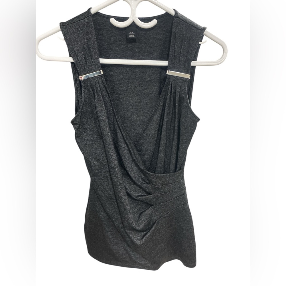 White House Black Market Elegant Black Sleeveless Top